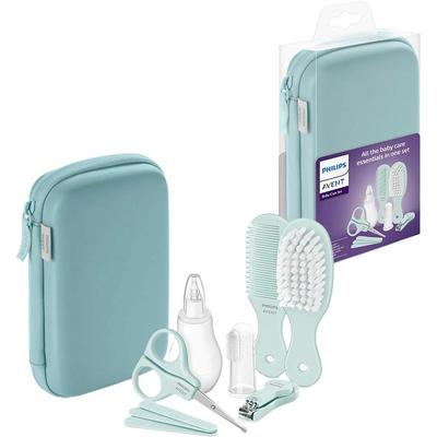 Babypflege-Set PHILIPS AVENT "SCH401/00" Nageletuis Gr. B/H/T: 118mm x 177mm x 52mm, blau (türkis) Baby mit allen wichtigen für die Babypflege