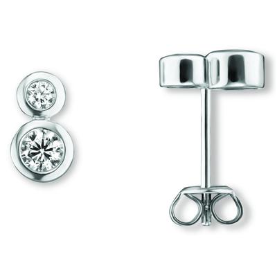 Paar Ohrhänger ONE ELEMENT "Zirkonia Ohrringe Ohrstecker aus 925 Silber", silber, Ohrringe, Damen, Damen,mit Zirkonia, S