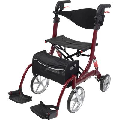 Rollator BESCOMEDICAL "Spring Small Vario", rot (bordeaux), RollatorenB:59,5cm H:83cm T:81cm, Größe S (Sitzhöhe 52cm), i