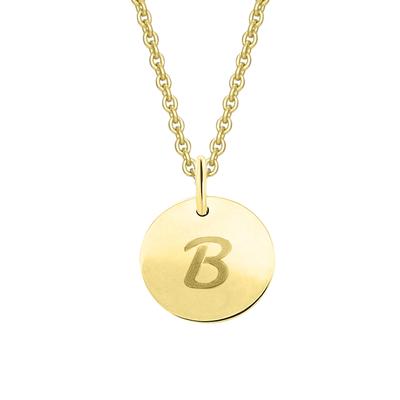 Ketten-Anhänger ONE ELEMENT "Buchstabe B Buchstaben Anhänger aus 333 Gelbgold Ø 11,0 mm", gold, Schmuckanhänger, Damen, 