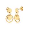 Paar Ohrstecker ELLI "Kreis Rund Geo Trend Hippie 925 Silber", gold, Ohrringe, Damen, OneSize, ohne Stein, Silber 925 (Sterlingsilber)