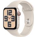 Smartwatch APPLE "Watch SE GPS Aluminium 44 mm + Cellular S/M" Smartwatches beige (polarstern) Fitness-Tracker