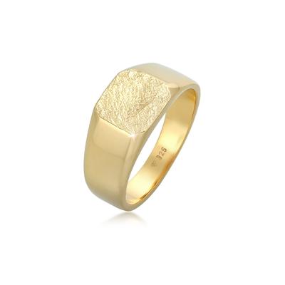 Siegelring KUZZOI "Basic Siegelring Herren Quadrat Matt 925 Silber" Gr. 66, gold, Fingerringe, Herren, 66mm, Silber 925 (Sterlingsilber), Siegelring Image