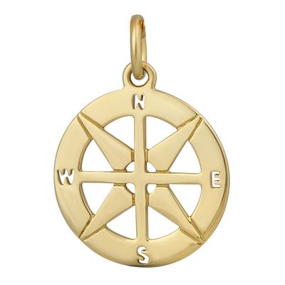 Ketten-Anhänger OROLINO "Gold 375 mit Kompass-Motiv", gelb, Schmuckanhänger, Damen, ONE-SIZE, Gold, 0,6 g Image