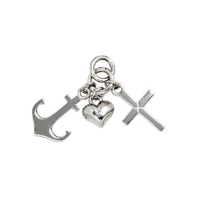 Ketten-Anhänger JOBO "Anhänger Glaube, Liebe, Hoffnung", silber (silber 925), Schmuckanhänger, Damen, Silber 925 (Sterlingsilber), 925 Silber Image