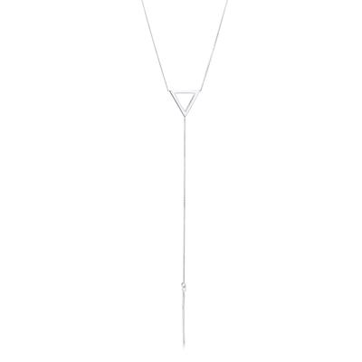 Collierkettchen ELLI "Y-Kette Dreieck Geo 925 Sterling Silber", silber, Halsketten, Damen, 60, ohne Stein, Silber 925 (Sterlingsilber), L: 60cm Image