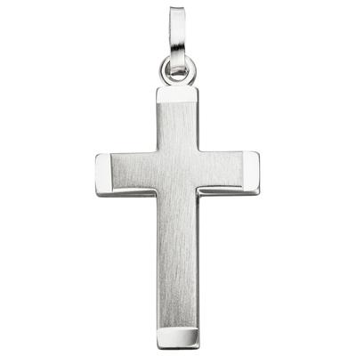 Kreuz-Anhänger JOBO "Anhänger Kreuz", silber (silber 925), Schmuckanhänger, Damen, Silber 925 (Sterlingsilber), 925 Silber