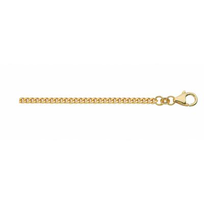 Silberkette ADELIA´S "Damen 925 Silber Flach Panzer Halskette Ø 1,8 mm", gold (vergoldet), Halsketten, Damen, 60, Silber 925 (Sterlingsilber), Silberschmuck für Damen Image