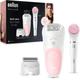 Epilierer BRAUN "Silk-épil Deluxe Beauty-Set 5-895" rosa (weiß, rosa) Damen Epilierer