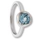 Silberring ONE ELEMENT "Blau Topas Ring aus 925 Silber" Fingerringe Gr. 54, Silber 925 (Sterlingsilber), silberfarben (silber) Damen Fingerringe