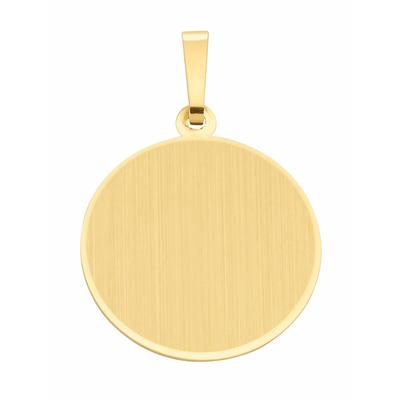 Ketten-Anhänger ADELIA´S "585 Gold Gravurplatte Anhänger Ø 19,1 mm", gold, Schmuckanhänger, Damen, Gold, 585 Gold Goldschmuck für Damen