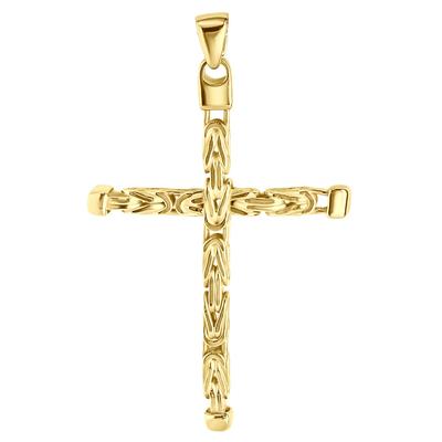 Ketten-Anhänger FIRETTI "Schmuck Geschenk Silber 925 Halsschmuck Anhänger Kreuz", gold (gelbgoldfarben), Schmuckanhänger