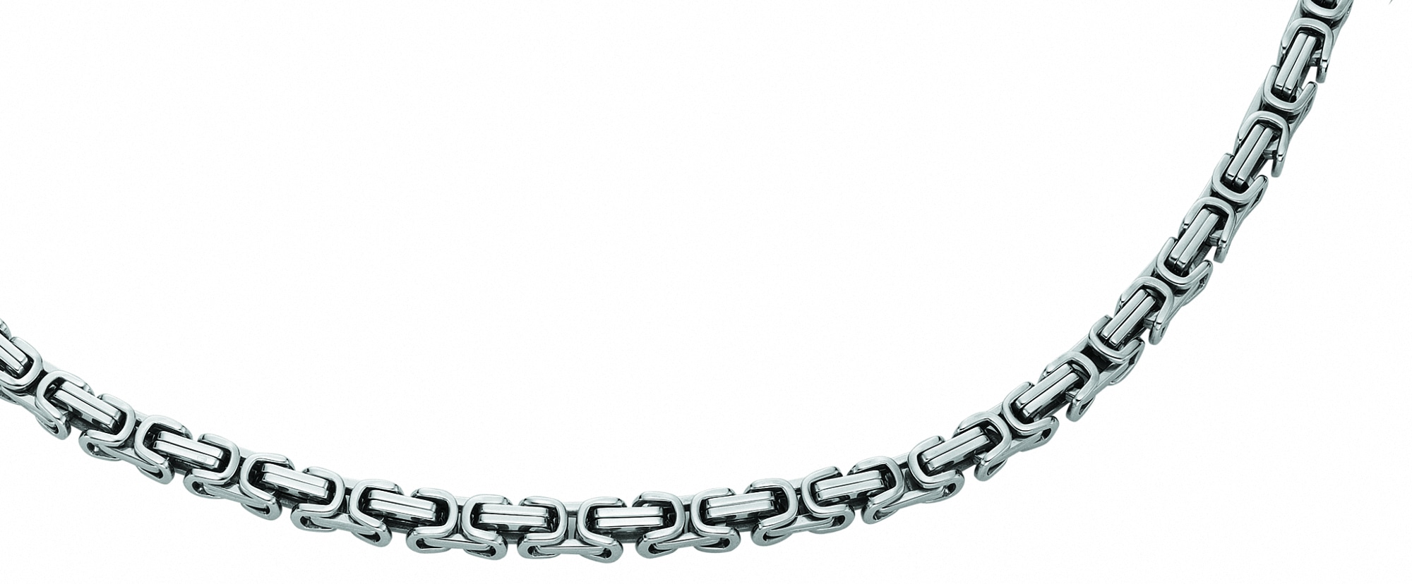 Edelstahlarmband ADELIA´S "Edelstahl Königskette Armband 21 cm", silber, Armbänder, Herren, 21, Edelstahl, Königsarmband, Edelstahlschmuck für Herren