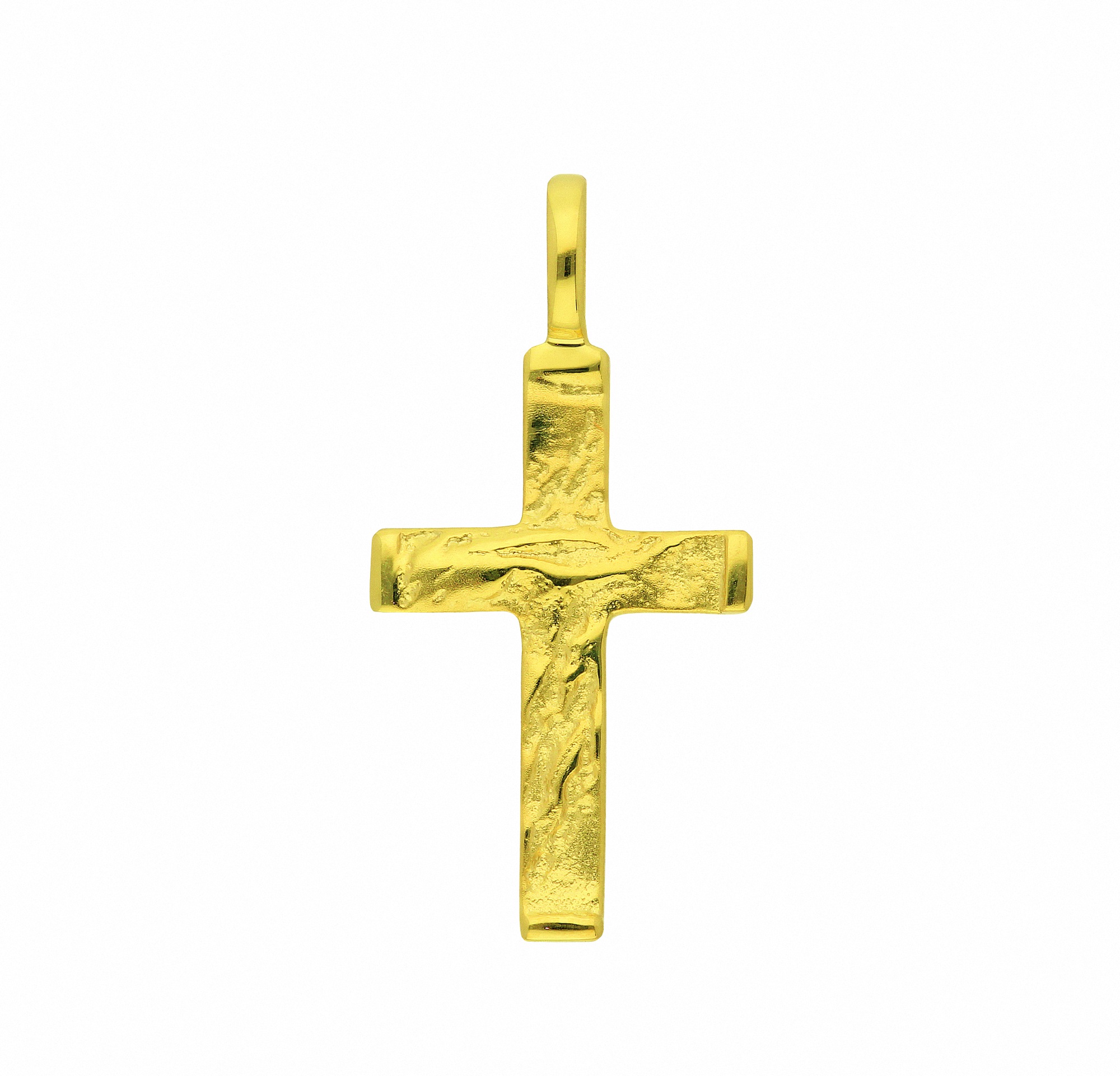 Kettenanhänger ADELIA´S "Damen & Herren 585 Gold Kreuz Anhänger", gold, Schmuckanhänger, Damen, Gelbgold 585 Gold, Gelbgold 585, Gold, Goldschmuck für Damen & Herren Image
