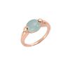 Fingerring JAMELLI "Silber 925 rosé-vergoldet mit echtem Paraiba Chalcedon 10x8mm" Gr. 18, rosa (rosa, blau), Fingerringe, Damen, 056 (17,8), 2,75 ct, Silber 925 (Sterlingsilber)