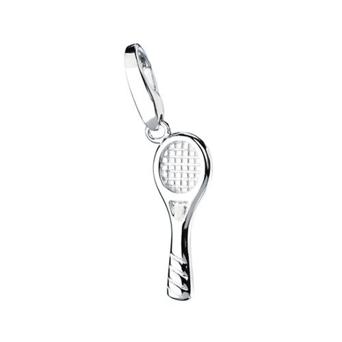 Charm-Einhänger ""Tennisschläger, Silber 925"", silber, GIORGIO MARTELLO MILANO, Charms, Damen, Silber 925 (Sterlingsilber)