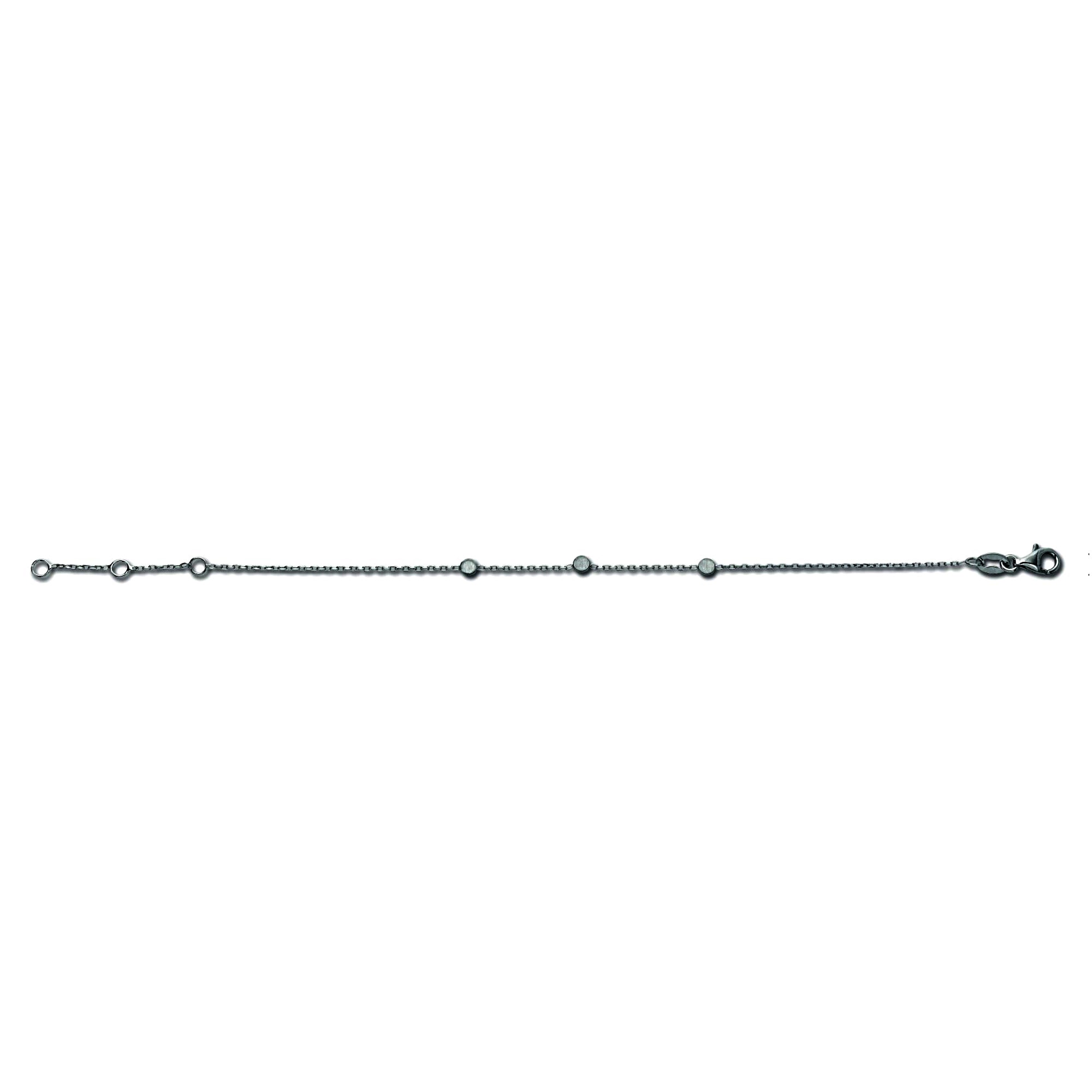 Fußkette ONE ELEMENT "Fußkettchen Rundankerkette aus 925 Silber 25 cm", silber, Fußketten, Damen, Silber 925 (Sterlingsilber), Fein gearbeitet – angenehm zu tragen und vielseitig kombinierbar