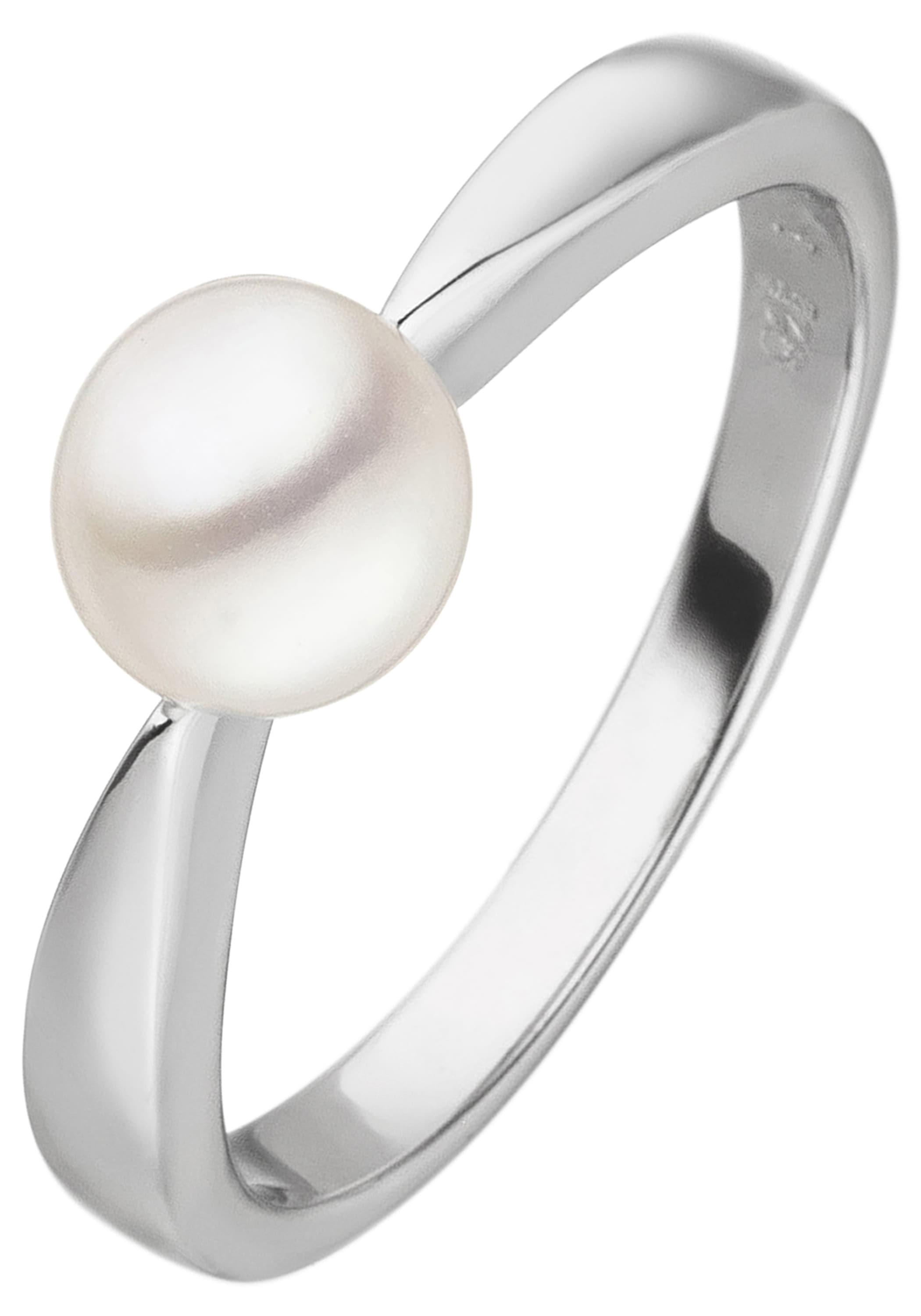 Perlenring JOBO Gr. 52, silber (silber 925), Fingerringe, Damen, 52, Perlen Silber 925 (Sterlingsilber), Perlen, Silber 925 (Sterlingsilber), Perlenring, 925 Silber mit Süßwasser-Zuchtperle