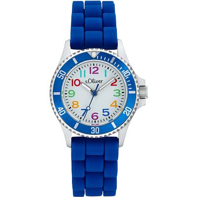 Quarzuhr S.OLIVER "2033504" Armbanduhren blau Kinder Kinderuhren