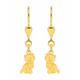 Paar Ohrhänger ADELIA´S "1 333 Gold Ohrringe / Katze" Gr. Damen, Gelbgold 333, goldfarben (gold) Damen Ohrhänger