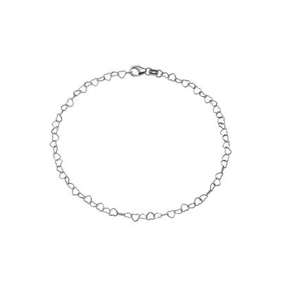 Fußkette FIRETTI "Schmuck Geschenk Silber 925 Körperschmuck Fantasie Herzen Liebe", silber (silberfarben), Fußkettchen, 