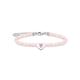 Armband THOMAS SABO "Herz mit pinken Perlen, A2092-035-9-L19V" Armbänder Gr. 19, Silber 925 (Sterlingsilber), bunt (silberfarben, pink, pink) Damen Armbänder Silber