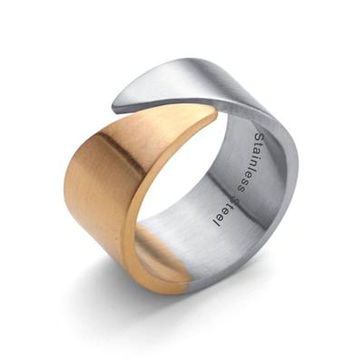 Fingerring KINGKA "PASSION, SR064G0,1,2,3,4,5,6,7" Gr. 52, gold (edelstahlfarben, gelbgoldfarben), Fingerringe, Damen, 52, Edelstahl, 11,5mm Image