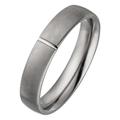 Fingerring JOBO Fingerringe Gr. 70, Titan, grau (titanfarben) Damen Fingerringe