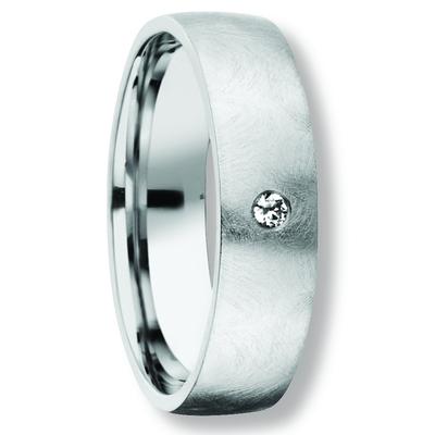 Silberring ONE ELEMENT "Zirkonia Freundschaft Partner Ring aus 925 Silber" Gr. 48, silber, Fingerringe, Damen, 48, Silbe