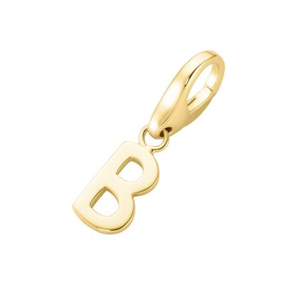 Charm Buchstabe "Buchstabe B, Silber 925", gold, GIORGIO MARTELLO MILANO, Charms, Damen, Silber 925 (Sterlingsilber)