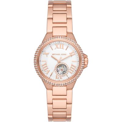 Automatikuhr MICHAEL KORS "Camille, MK9051" Armbanduhren rosegold (roségoldfarben) Damen Automatikuhren