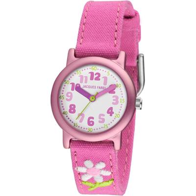 Quarzuhr JACQUES FAREL "ORG 1111" Armbanduhren rosa Kinder Kinderuhren