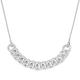 Collier GIORGIO MARTELLO MILANO "Mittelteil Panzerketten-Design mit Zirkonia, Silber 925" Halsketten Gr. 45 cm, Silber 925 (Sterlingsilber), silberfarben (silber> <) Damen Colliers