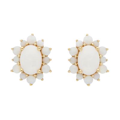 Paar Ohrstecker VIVANCE "Opal", weiß, Ohrringe, Damen, Gelbgold 375 Image