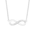 Silberkette S.OLIVER "Infinity/Unendlichkeit, 2012527" Halsketten Gr. Silber 925 (Sterlingsilber), Länge: 45 cm Breite: 1,6 mm, silberfarben (silber, 925, weiß) Damen Silberketten