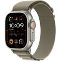 Smartwatch APPLE "Watch Ultra 2 GPS 49 mm + Cellular Titanium M" Smartwatches grün (titanium, olive alpine) Fitness-Tracker