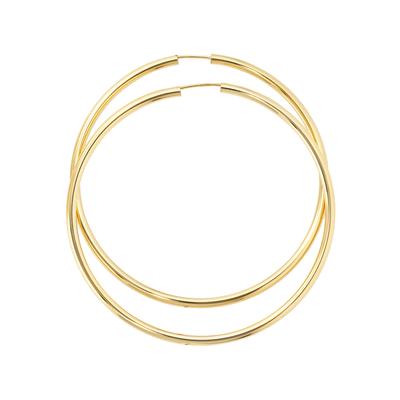 Paar Creolen JOBO, gold (gelbgold 333), Ohrringe, Damen, Gelbgold 333, rund 333 Gold