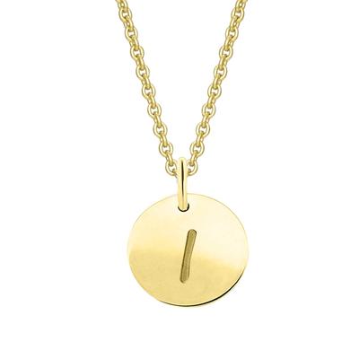Ketten-Anhänger ONE ELEMENT "Buchstabe I Buchstaben Anhänger aus 333 Gelbgold Ø 11,0 mm", gold, Schmuckanhänger, Damen, I, Gelbgold 333-Gold, Gelbgold 333, Gold, Damen Gold Schmuck Buchstabe I Image