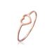 Fingerring ELLI PREMIUM "Bandring Herz Symbol Trend 750 Roségold (18 Karat)" Fingerringe Gr. 56 mm, ohne Stein, Roségold 750, 1 mm, rosegold Damen Fingerringe