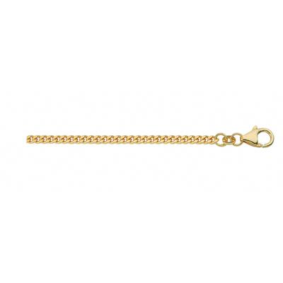 Silberkette ADELIA´S "Damen 925 Silber Flach Panzer Halskette Ø 1,4 mm", gold (vergoldet), Halsketten, Damen, 50, Silber 925 (Sterlingsilber), Silberschmuck für Damen Image