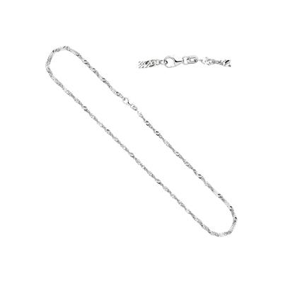 Silberkette JOBO, silber (silber 925), Halsketten, Damen, Silber 925 (Sterlingsilber), L: 42cm, Singapurkette 925 Silber 42 cm 2,9 mm Image