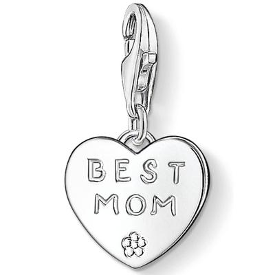Charm-Einhänger THOMAS SABO "BEST MOM, 0821-001-12", silber (silberfarben), Charms, Damen, Silber 925 (Sterlingsilber) Image