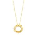 Kette mit Anhänger DIAMONDS BY ELLEN K. "Gold 375 zweifarbig mit 14x Diamant zus. 0,10ct.", gelb, Halsketten, Damen, 42/45cm, 0,10 ct, Gold, L: 45cm B: 14.0mm, glänzend, B:14.0mm