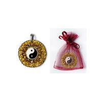 Amulett ADELIA´S Amulett Anhänger Schmuckanhänger Gr. keine ct, gelb Damen Amulette Yin Yang - Ausgeglichenheit und Harmonie