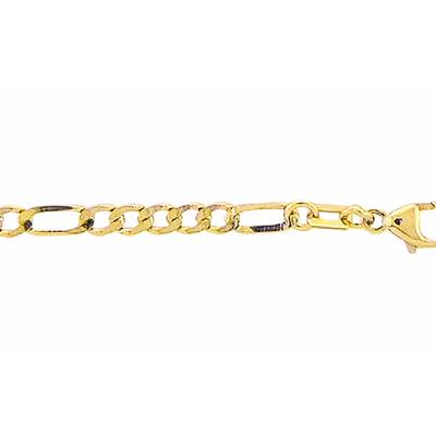 Goldarmband ADELIA´S "333 Gold Figaro Armband 19 cm Ø 3,3 mm" Armbänder Gr. 19, Gelbgold 333, goldfarben (gold) Damen Armbänder Gold Goldschmuck für