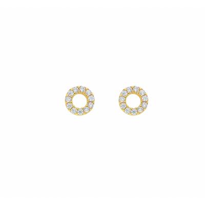 Paar Ohrhänger ADELIA´S "1 Paar 333 Gold Ohrringe / Ohrstecker mit Zirkonia Ø 6,2 mm", gold, Ohrringe, Damen, Damen, Gel