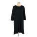 J.Jill Casual Dress - Shift: Black Solid Dresses - Women's Size Large Tall