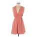 ASOS Casual Dress - A-Line Plunge Sleeveless: Pink Solid Dresses - Women's Size 6