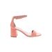 Nordstrom Heels: Pink Print Shoes - Women's Size 8 - Open Toe