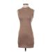 Chloe & Katie Casual Dress - Mini: Brown Solid Dresses - Women's Size X-Small